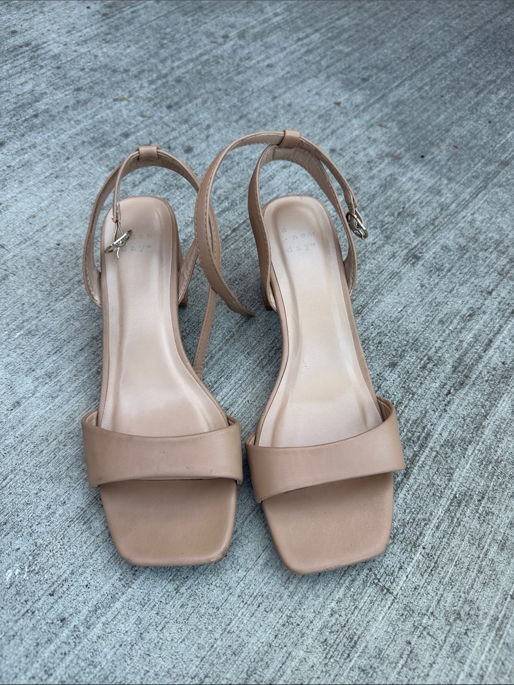 Elegant Nude Slingback Heeled Sandals